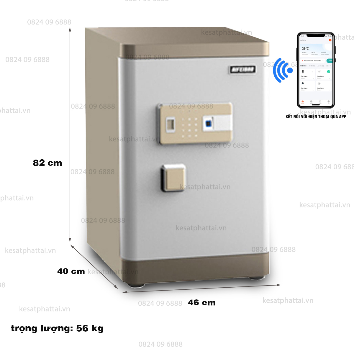 Két sắt thông minh Aifeibao HK-M/D-80-AL