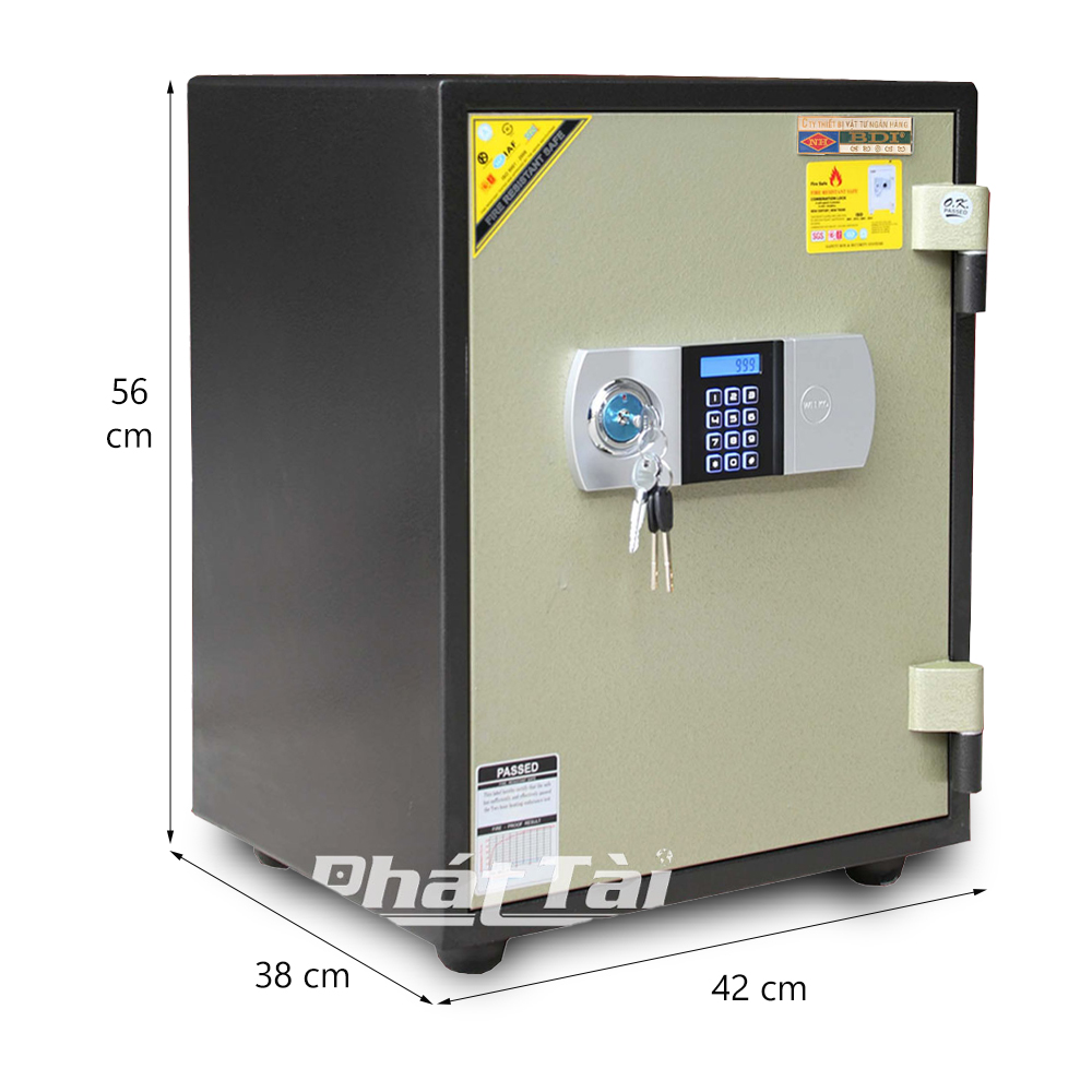 Két sắt tiêu chuẩn ngân hàng BDI C55ĐT khóa điện tử 