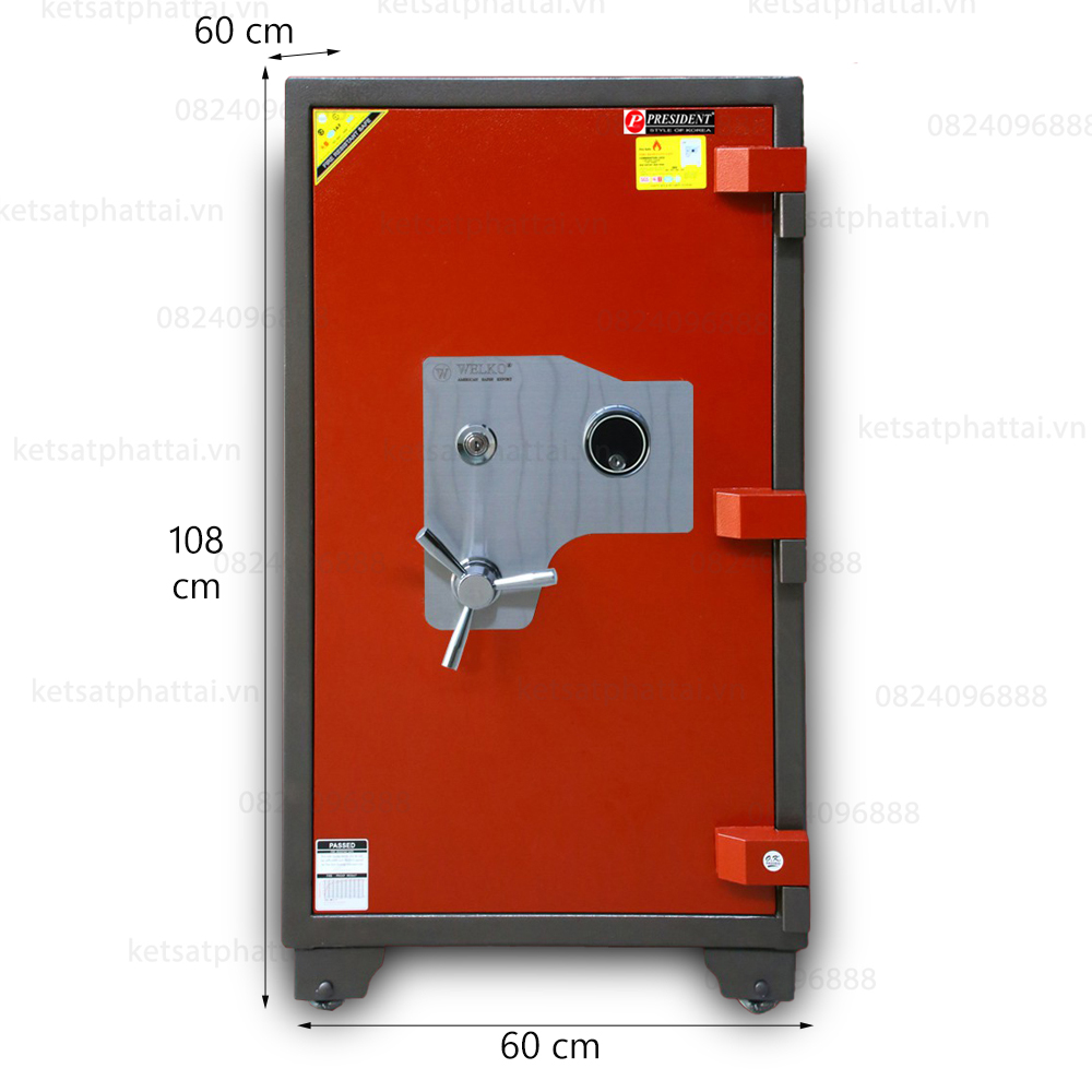 Két sắt siêu cường President UF1080C khóa cơ thép dày 15 ly