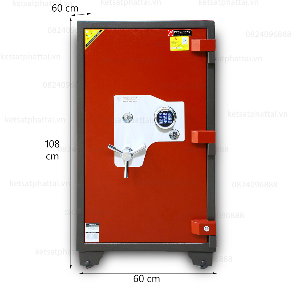 Két sắt siêu cường President UF1080D khóa vân tay điện tử thép dày 15 ly