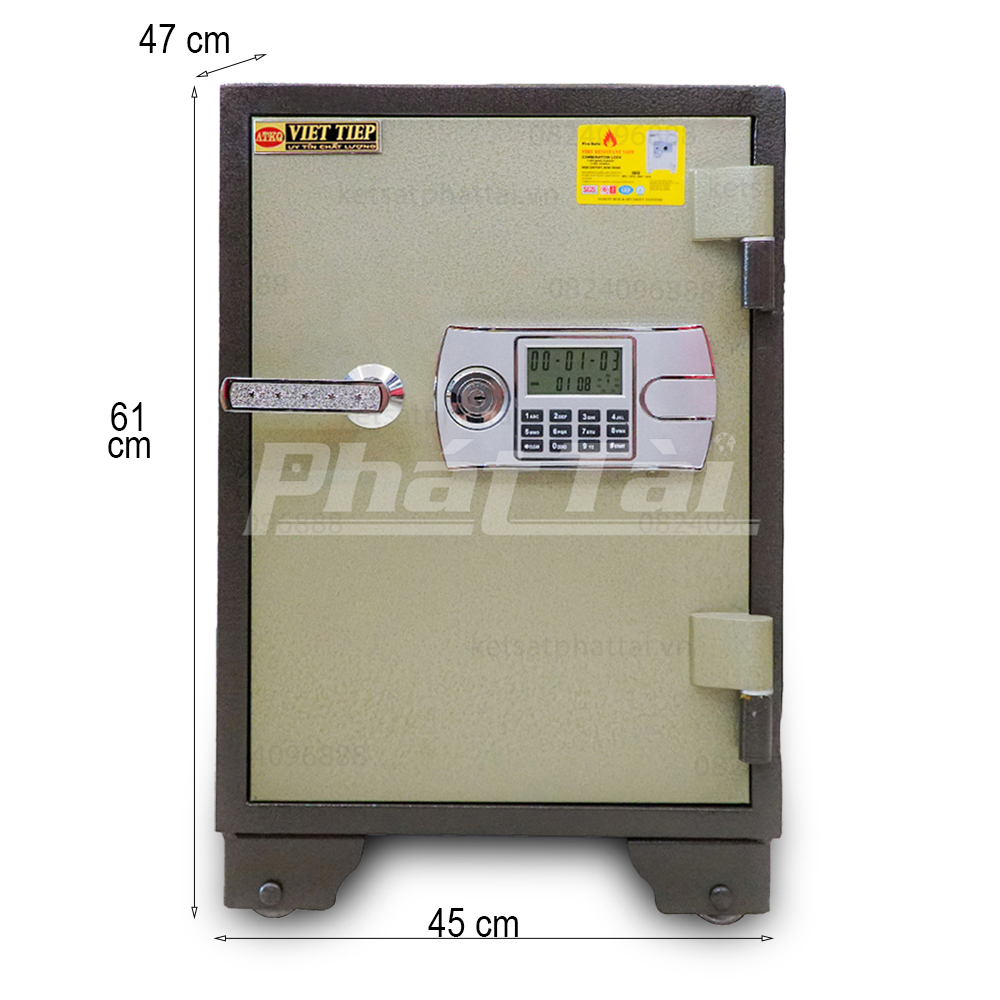 KÉT SẮT VIỆT TIỆP CHỐNG CHÁY K45 KHÓA ĐIỆN TỬ CÓ BÁO ĐỘNG
