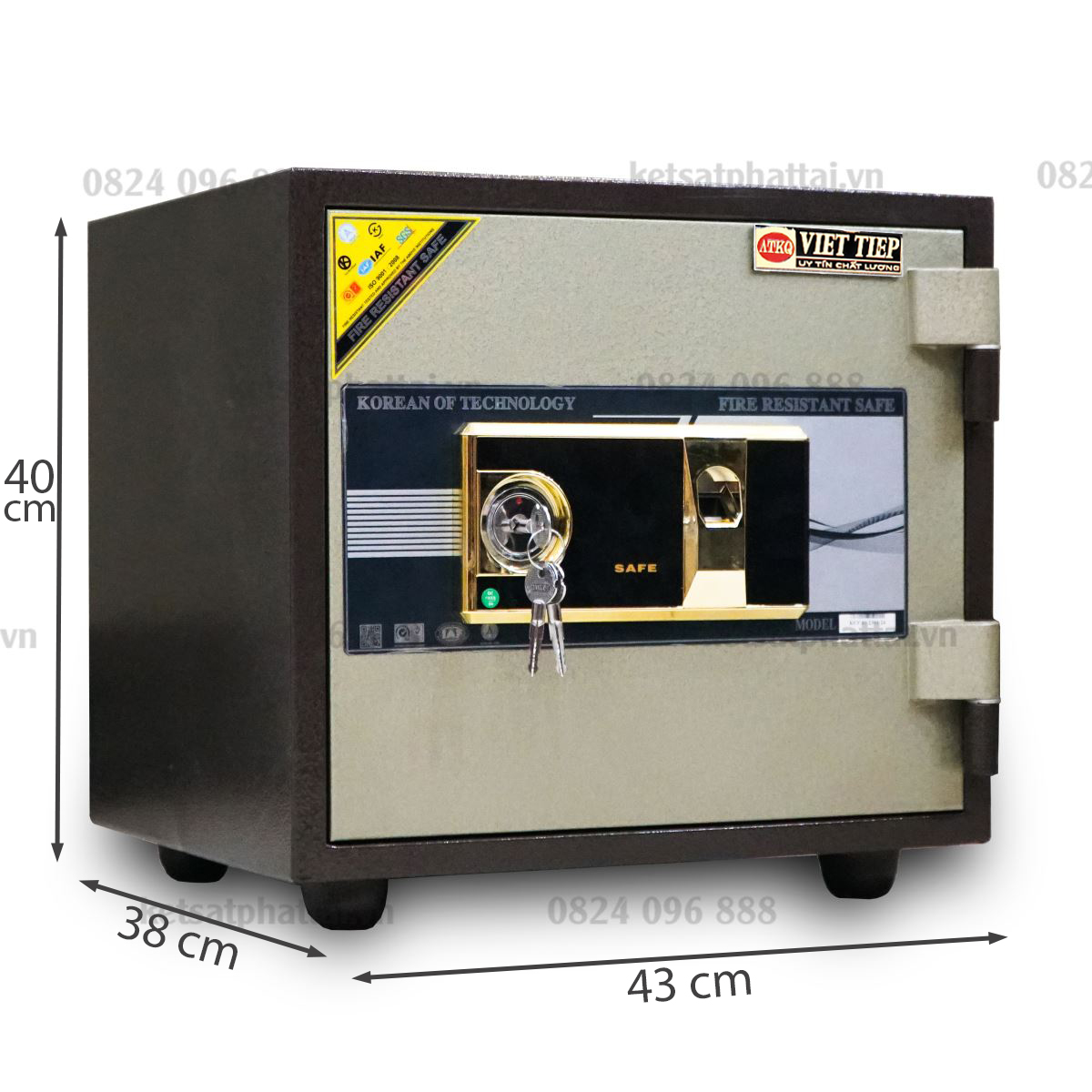 Két sắt Việt Tiệp KV30VT khoá vân tay 