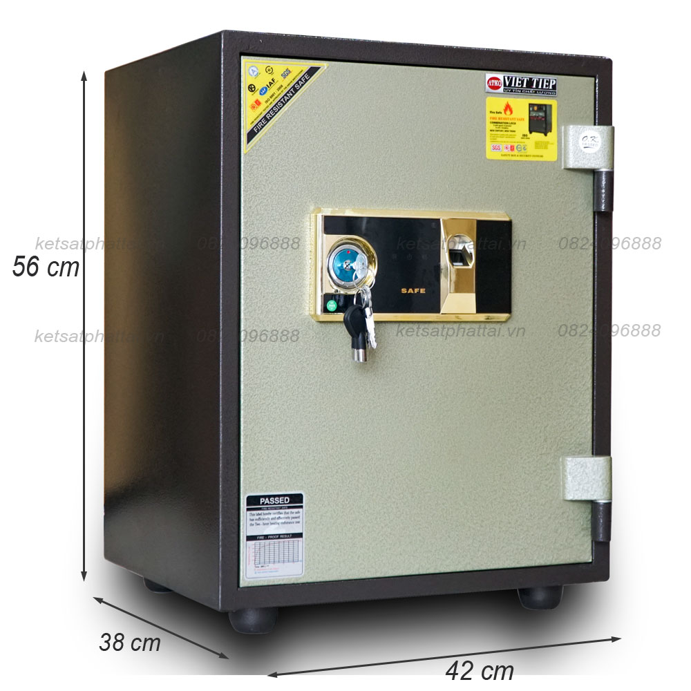 Két sắt Việt Tiệp KV63VT khoá vân tay 