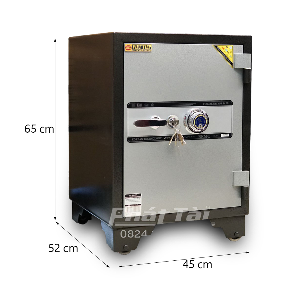 Két sắt Việt Tiệp Xuất Khẩu XK65 cánh đúc khoá cơ đổi mã 