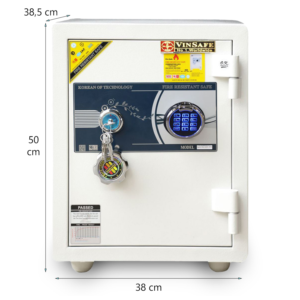 Két sắt mini Vinsafe KS50VT khóa vân tay điện tử