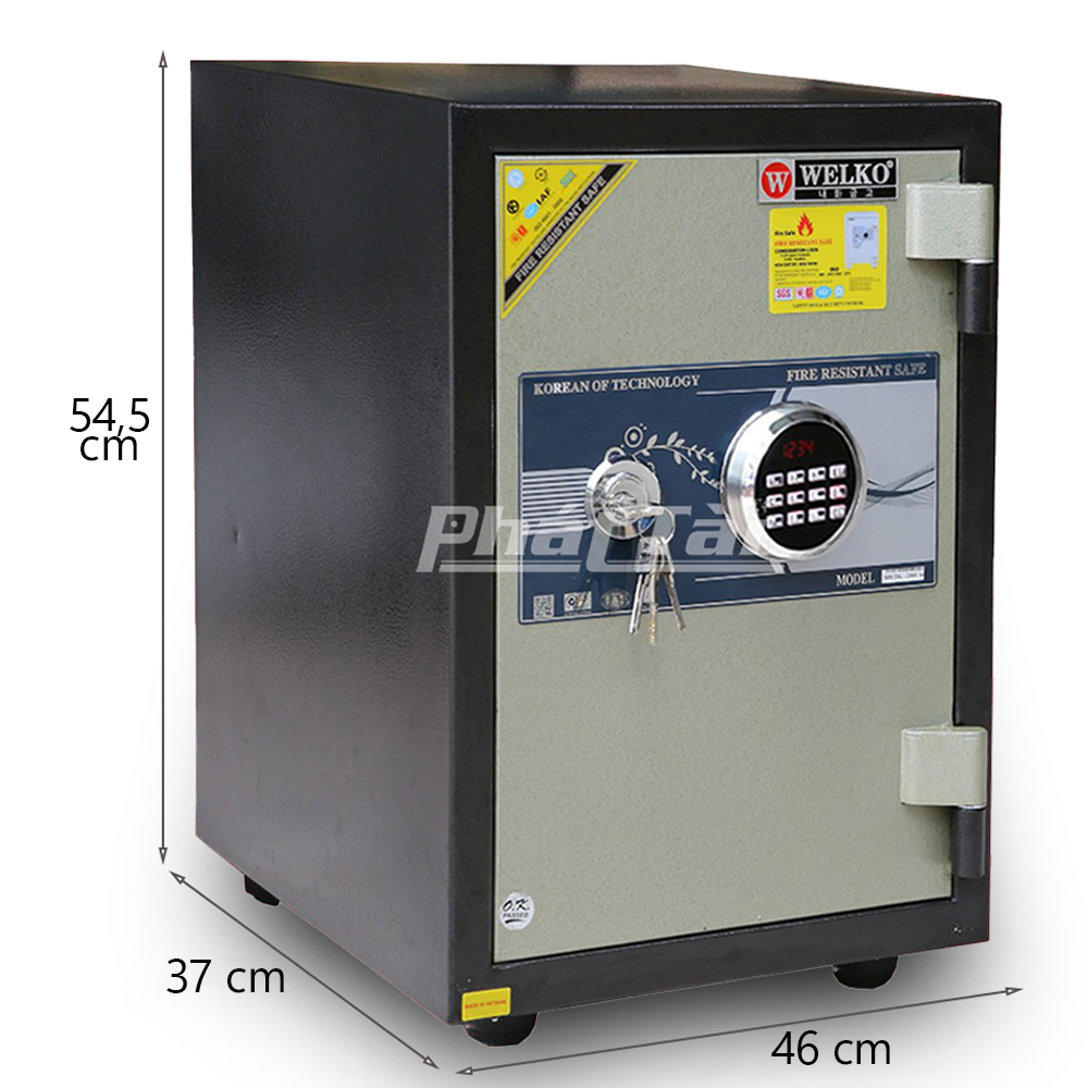 Két Sắt Xuất Khẩu Welko D80 Gray