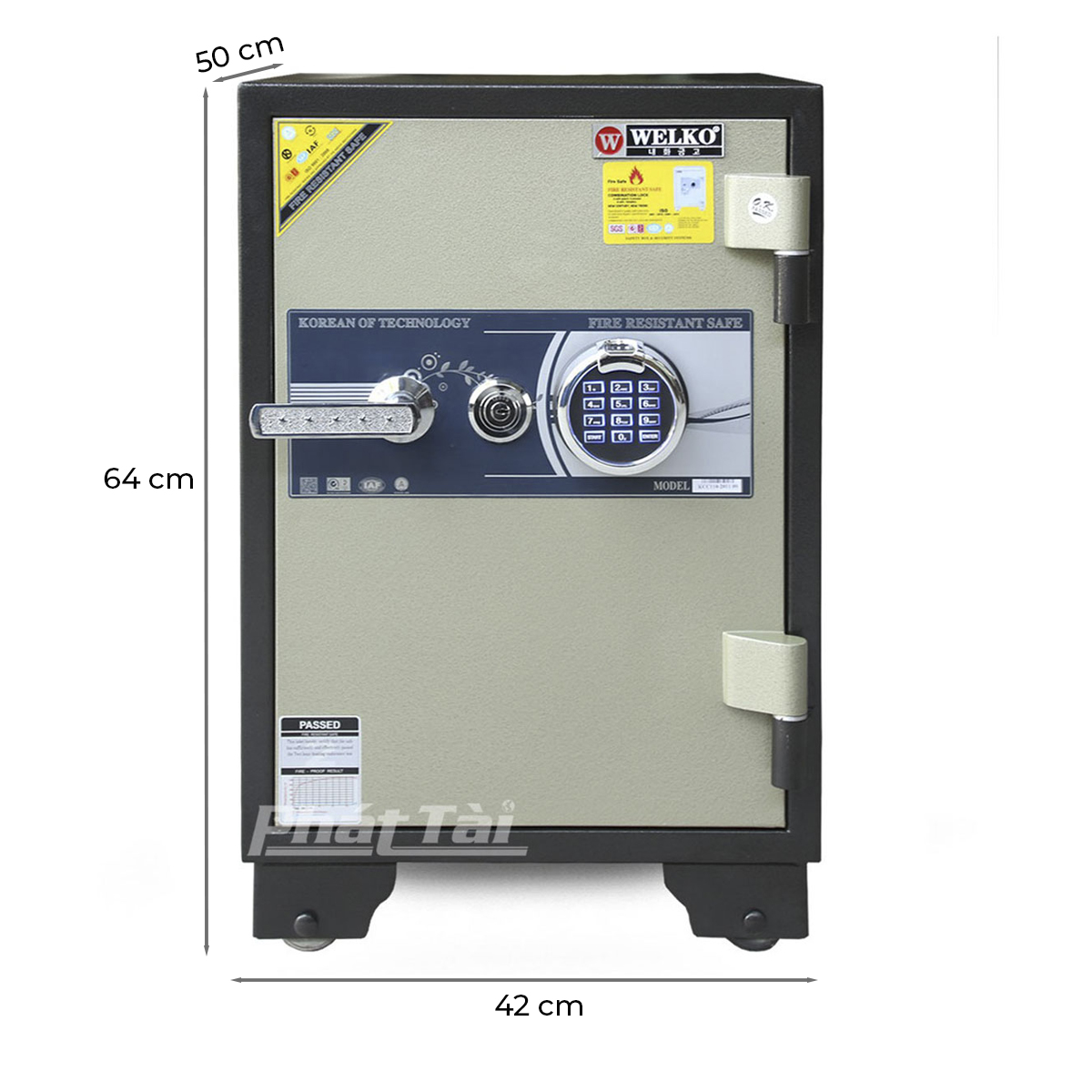 Két sắt Hàn Quốc Welko KCC110VT khoá vân tay kết nối smart phone 