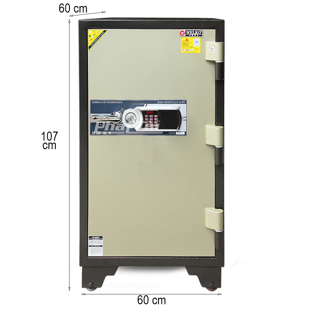 Két sắt WELKO KCC200EK khóa điện tử led dài