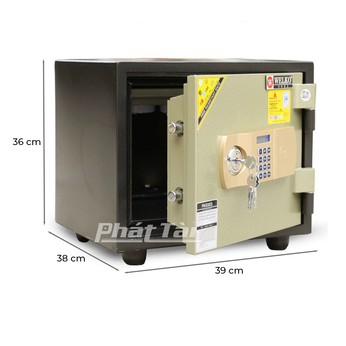 Két sắt mini Welko KCC38ĐT khóa điện tử