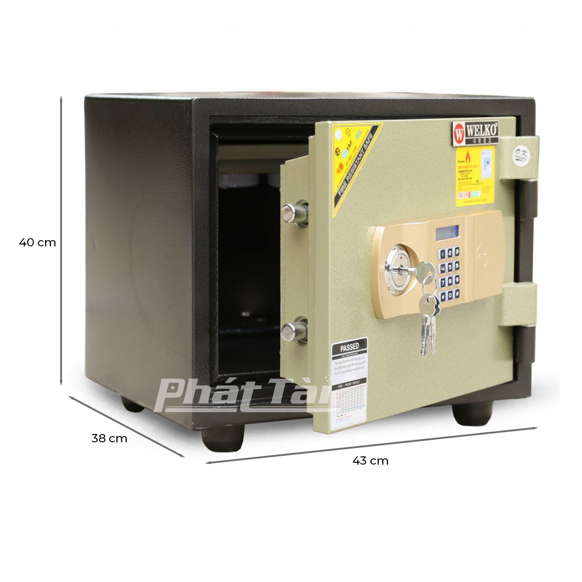 Két sắt mini Welko KCC41ĐT khóa điện tử