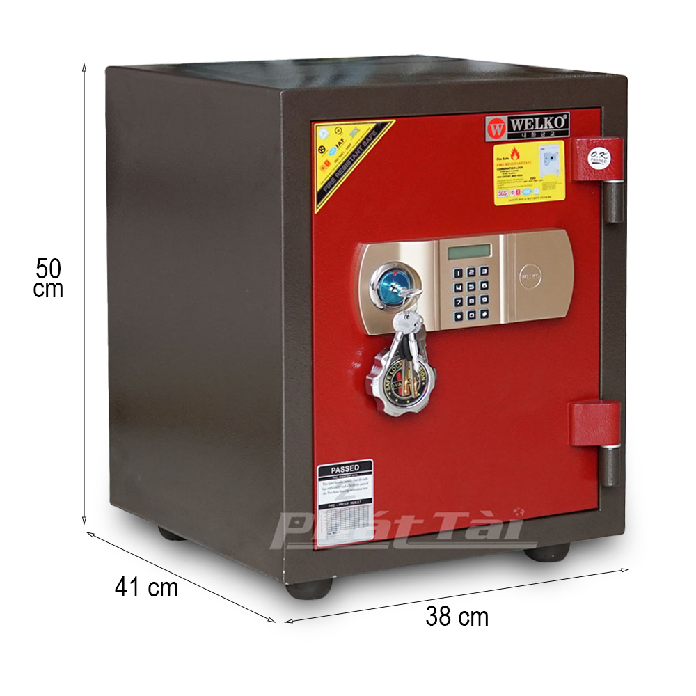 Két sắt mini Welko KCC50ĐT cánh đỏ