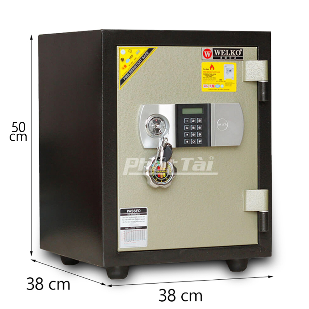 Két sắt mini Hàn Quốc KCC50ĐT khóa điện tử báo động 