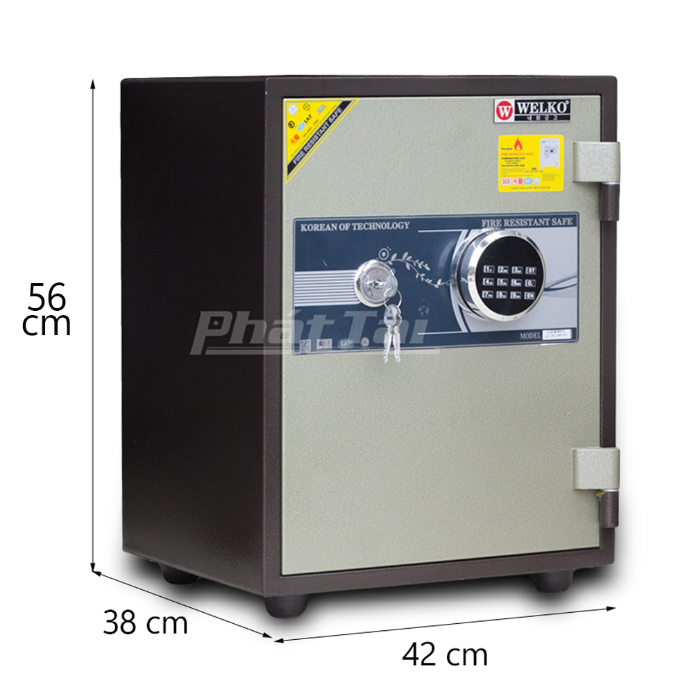 Két sắt Xuất Khẩu WELKO KCC55LED Khóa Hàn Quốc 