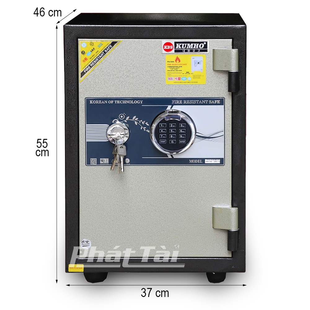 Két sắt Kumho KSH80VĐ khóa vân tay điện tử