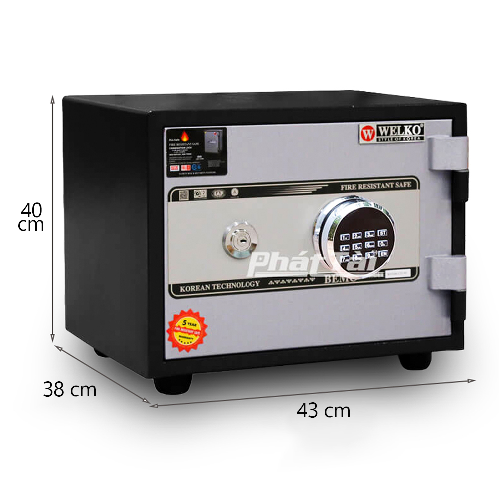 Két sắt xuất khẩu WELKO KW60ĐT Gray